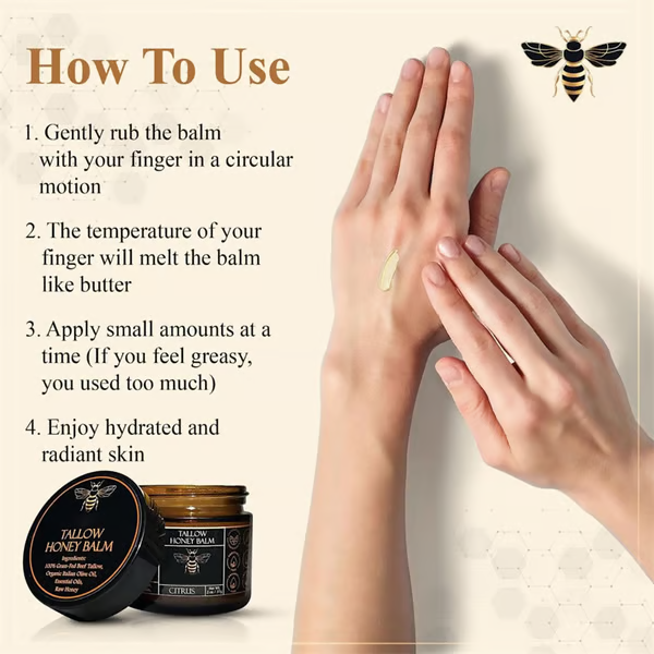 🏆BestSeller ✅Beef Tallow Beeswax and Honey Face Moisturizer✅