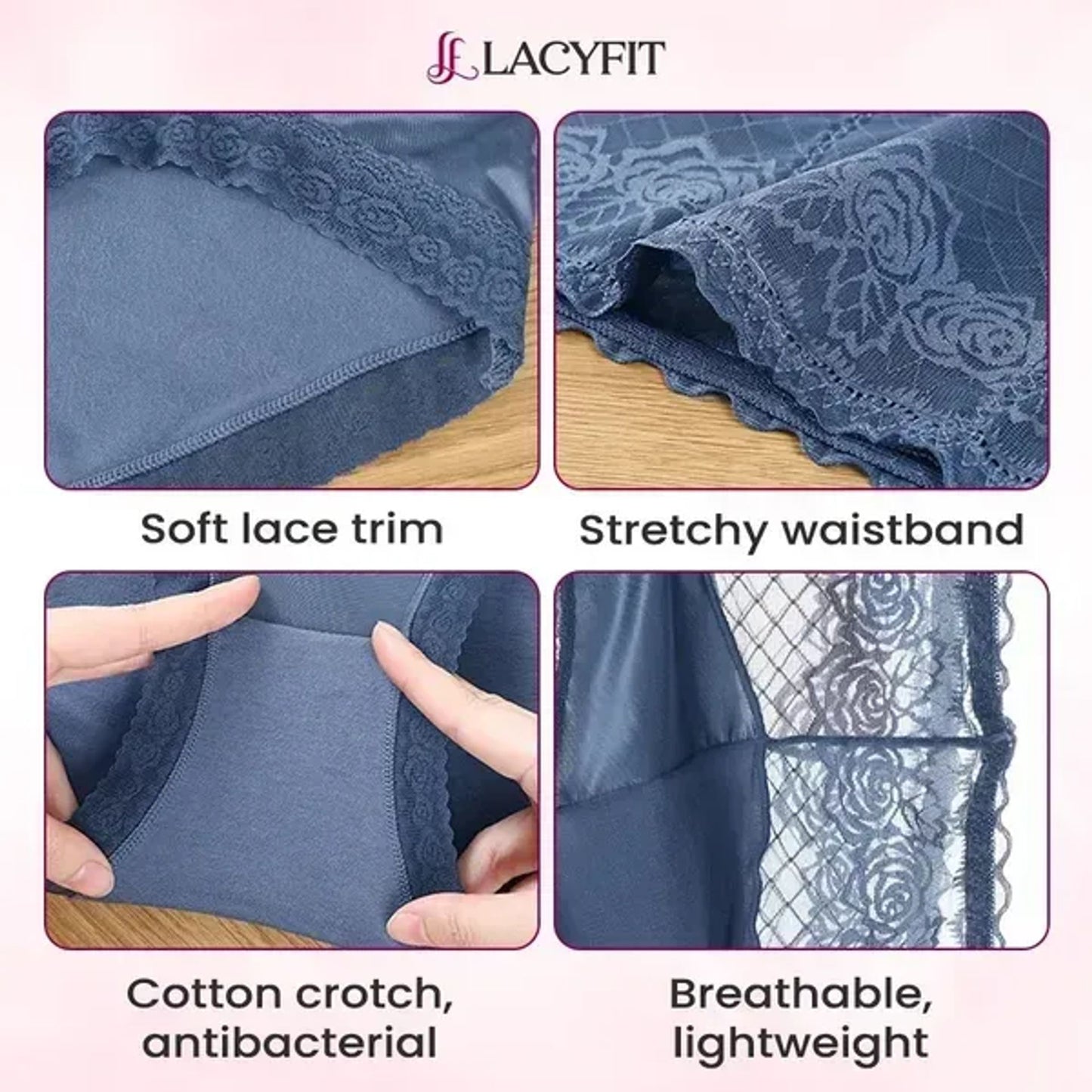 LacyFit 💖Last Day 70% OFF✨⛱️#1 Free Shipping🏆- Silky Comfort High Waist Hiplift Panties