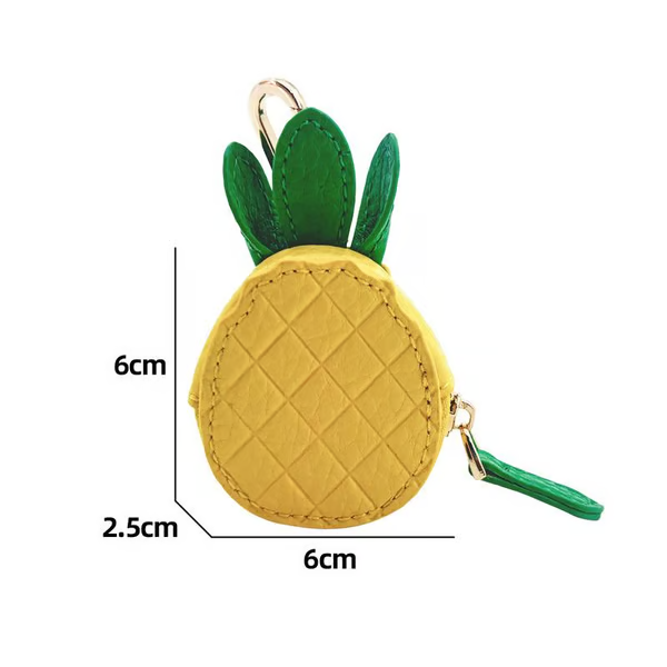 🍓 Cute Strawberry & Lemon Mini Coin Purse Charm-Jewelry & Earbuds – Lightweight Gift for Women, Teens & Kawaii Lovers