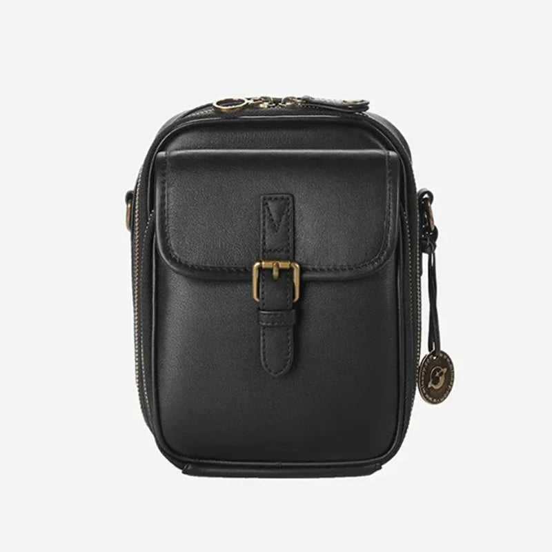 Vintage Double Layer Large Capacity Messenger Bag