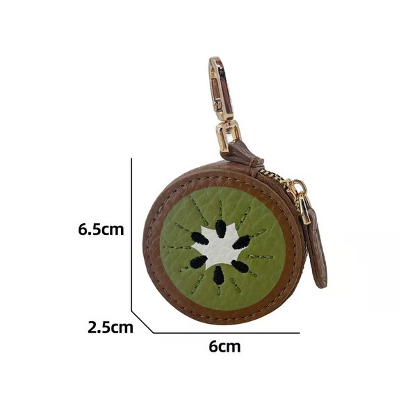 🍓 Cute Strawberry & Lemon Mini Coin Purse Charm-Jewelry & Earbuds – Lightweight Gift for Women, Teens & Kawaii Lovers