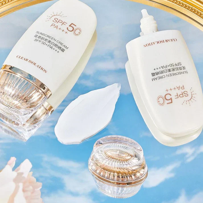🌸Flower Extract Skin Brightening Sunscreen Cream SPF50+