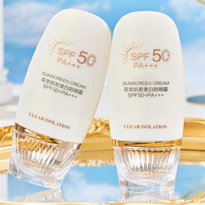 🌸Flower Extract Skin Brightening Sunscreen Cream SPF50+
