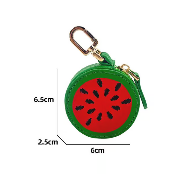 🍓 Cute Strawberry & Lemon Mini Coin Purse Charm-Jewelry & Earbuds – Lightweight Gift for Women, Teens & Kawaii Lovers