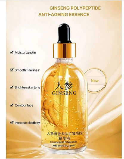👑 Gold Power! Ginseng Polypeptide Anti-Ageing Serum – (Youthful Skin Awaits)✨🍃