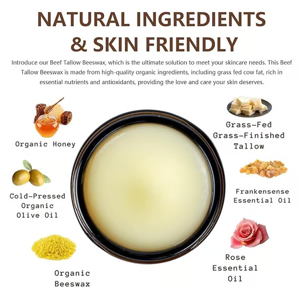 🏆BestSeller ✅Beef Tallow Beeswax and Honey Face Moisturizer✅