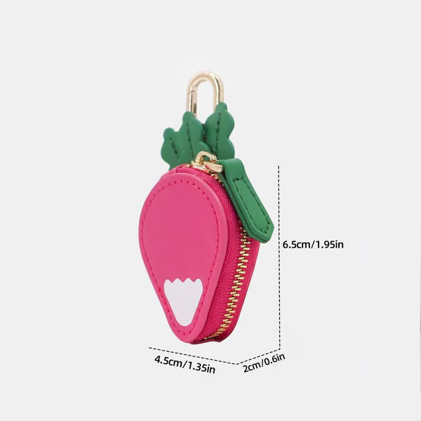 🍓 Cute Strawberry & Lemon Mini Coin Purse Charm-Jewelry & Earbuds – Lightweight Gift for Women, Teens & Kawaii Lovers