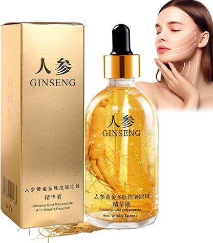 👑 Gold Power! Ginseng Polypeptide Anti-Ageing Serum – (Youthful Skin Awaits)✨🍃