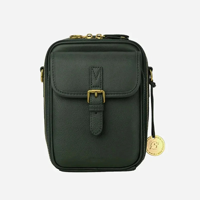 Vintage Double Layer Large Capacity Messenger Bag