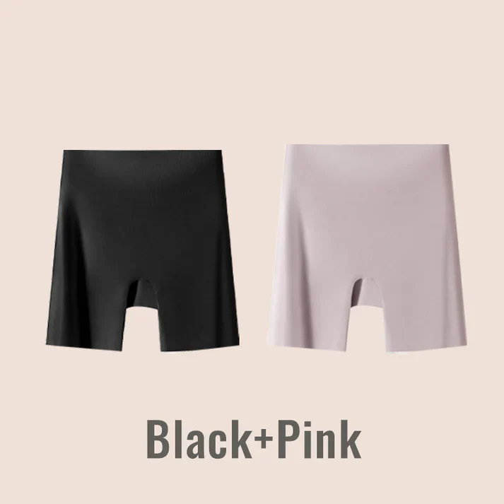 Women High-waist Ice Silk Underwear with Tummy-control Hip-lifting