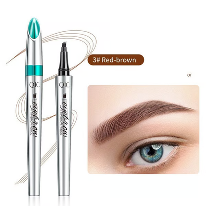 🔥✨3D Waterproof Microblading Eyebrow Pen 4 Fork Tip Tattoo Pencil