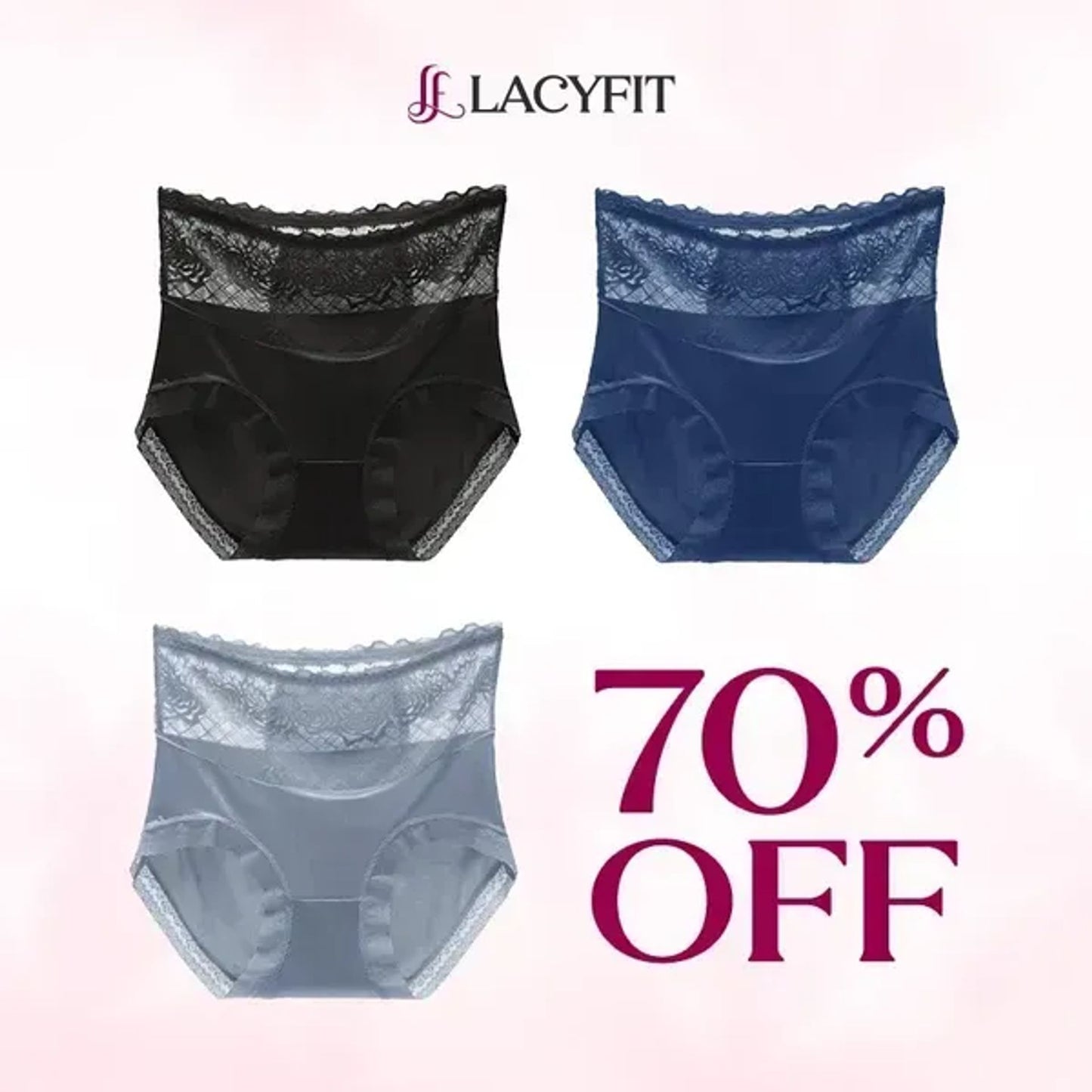LacyFit 💖Last Day 70% OFF✨⛱️#1 Free Shipping🏆- Silky Comfort High Waist Hiplift Panties