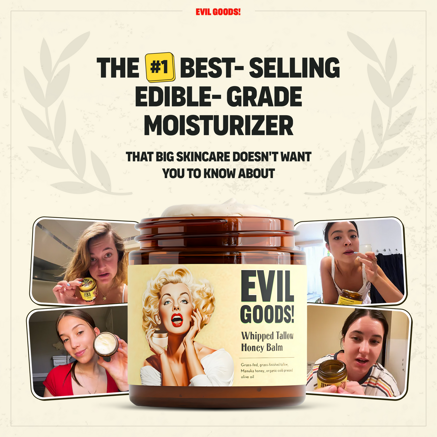 MoisturizingBalm - Whipped Tallow Honey Face And Body Balm