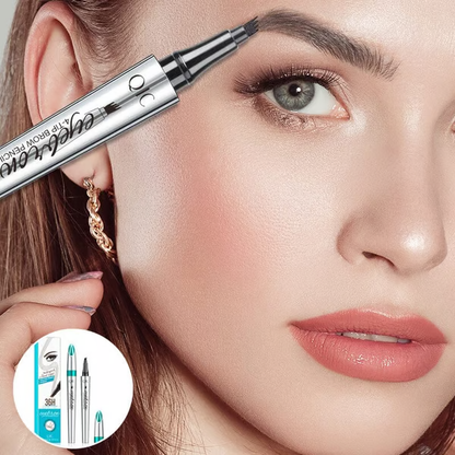 🔥✨3D Waterproof Microblading Eyebrow Pen 4 Fork Tip Tattoo Pencil