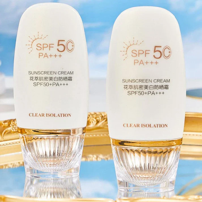 🌸Flower Extract Skin Brightening Sunscreen Cream SPF50+