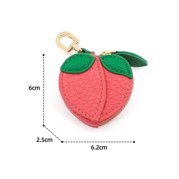 🍓 Cute Strawberry & Lemon Mini Coin Purse Charm-Jewelry & Earbuds – Lightweight Gift for Women, Teens & Kawaii Lovers