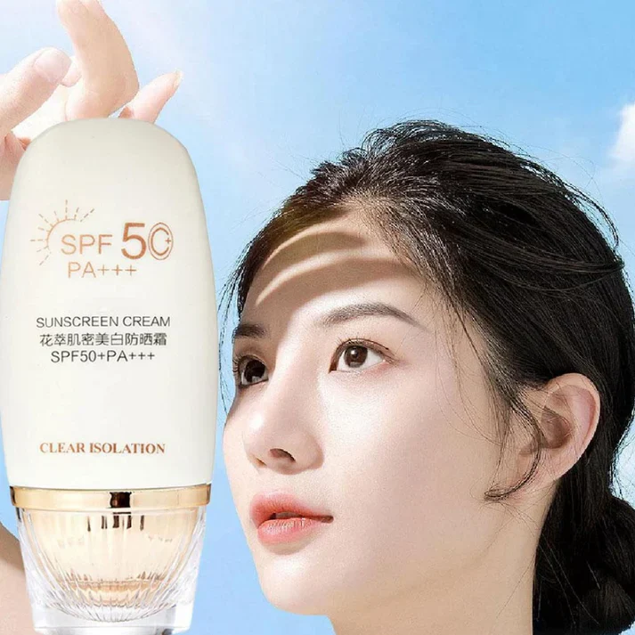 🌸Flower Extract Skin Brightening Sunscreen Cream SPF50+