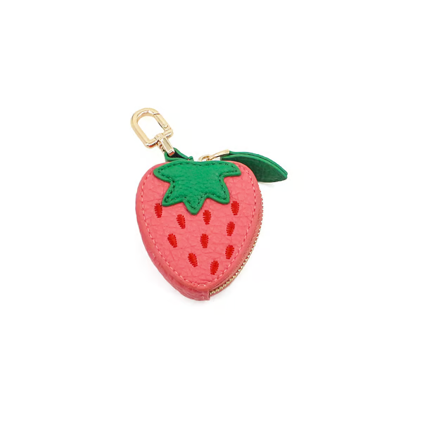 🍓 Cute Strawberry & Lemon Mini Coin Purse Charm-Jewelry & Earbuds – Lightweight Gift for Women, Teens & Kawaii Lovers