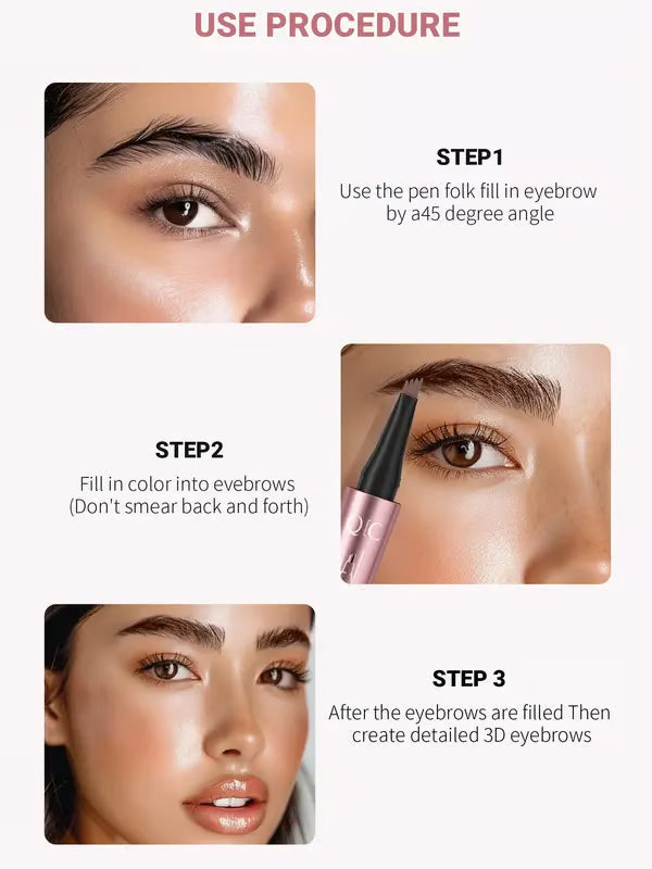 🔥BUY 1 GET 1 FREE --First special offer in 2026🔥Waterproof Micro-Fork Eyebrow Pencil, Long-Lasting Brow Pen for Natural Hair-Like Strokes