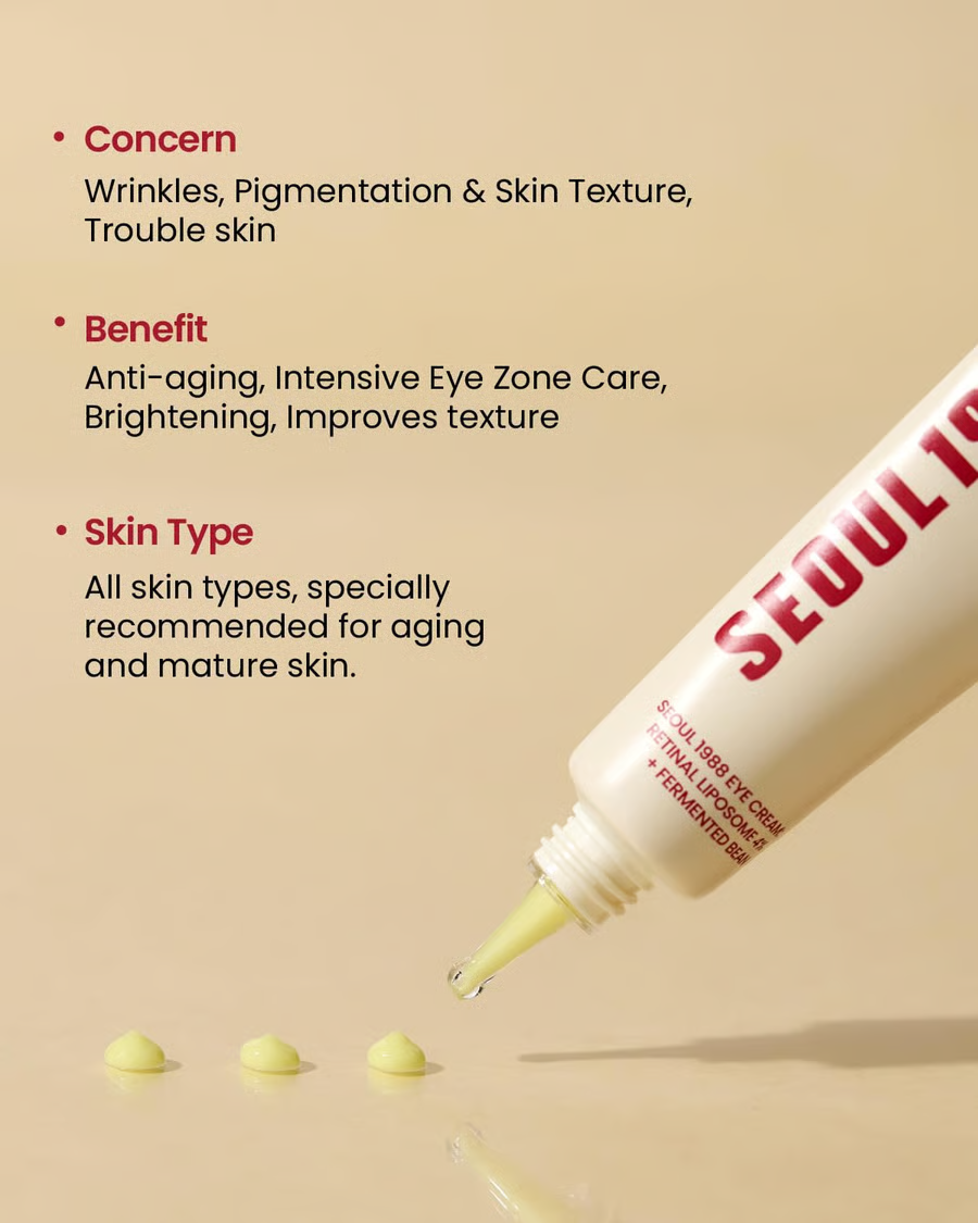 🏆SEOUL 1988 Eye Cream : Retinal Liposome 4% + Fermented Bean